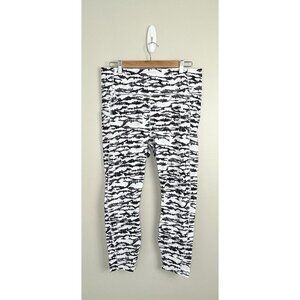 Fabletics Women’s Pure Luxe High Waist Leggings‎ Black White Sz XXL